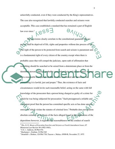 Fourth Amendment: Searchers and Seizures