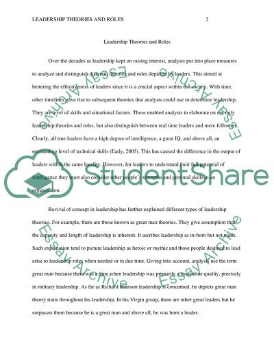 Leadership Theories and Roles