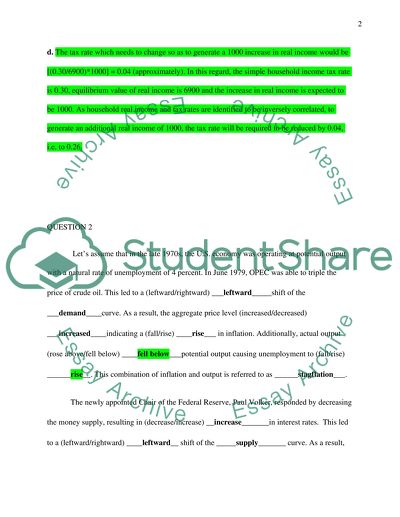Autonomous Spending Multipliers