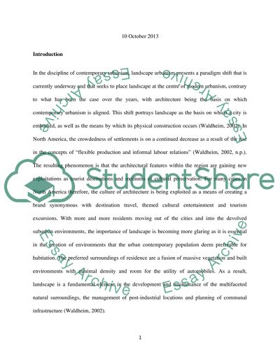 Environmental Planning and Landscape Urbanism