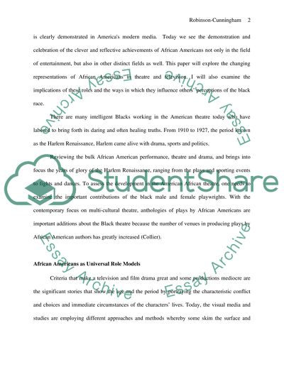 The Changing Representations of African Americans in Drama