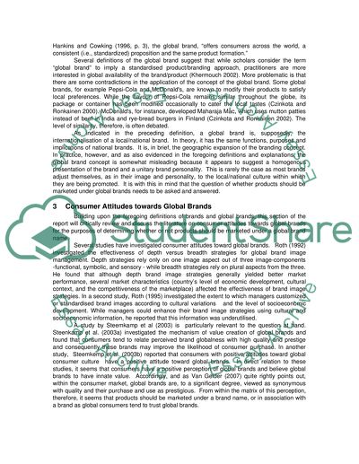 Global Branding Analysis