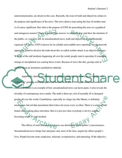 Blog Post: Truth and Objectivity in the Media