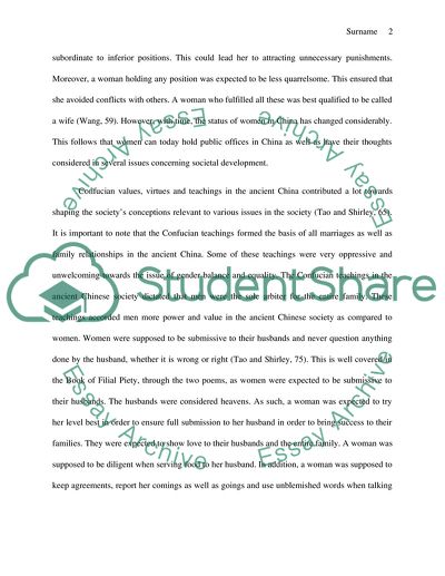 The Different Scial Status for Ancient Chinese Women