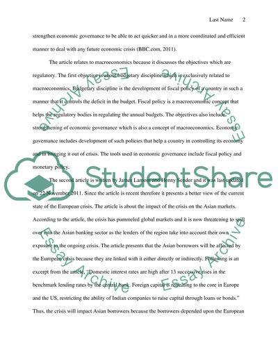 Analysis of Articles about European Crisis