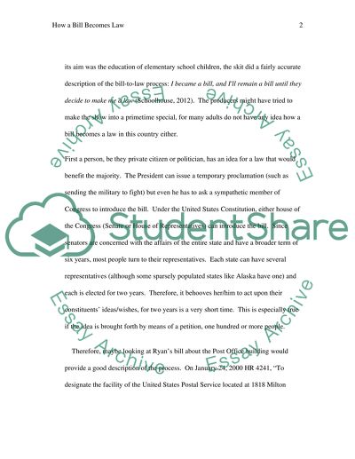 How a Bill Becomes a Law