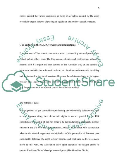 Arguments in Favor and Against Gun Control