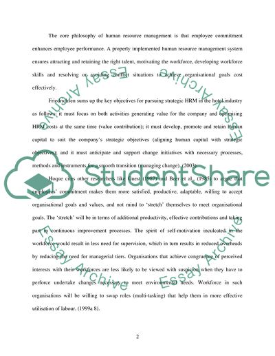 Human Resource Management in the Hotel Industry