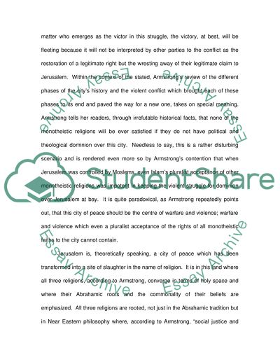 Jerusalem One City, Three Faiths