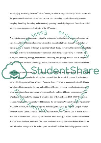 History of Robert Hooke