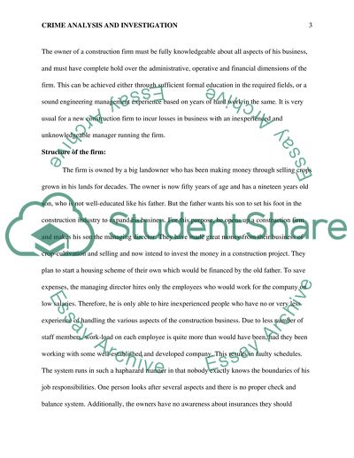 Crime analysis and investigation