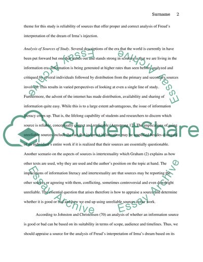 Freuds Interpretation of the Dream of Irmas Injection