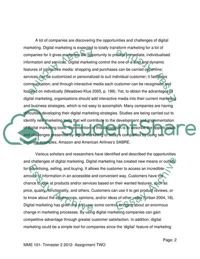 Digital Marketing: Opportunities and Challenges