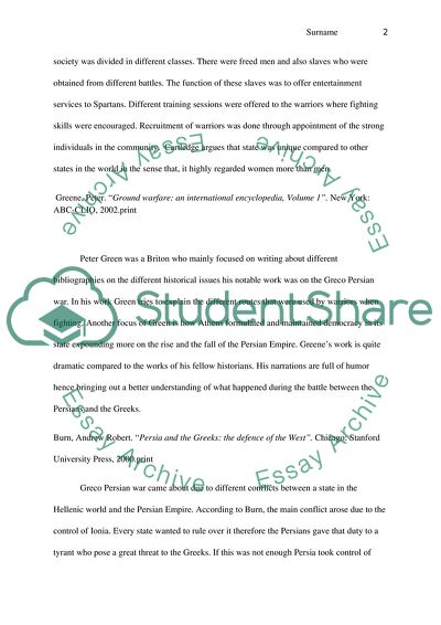 The Greek and the Persians War