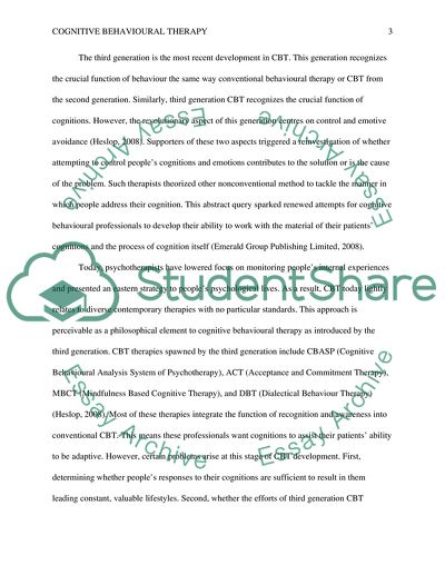 Cognitive Behavioural Therapy