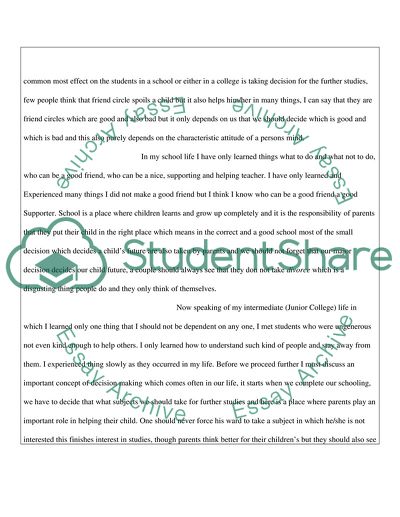 My Life Experiences and Concepts