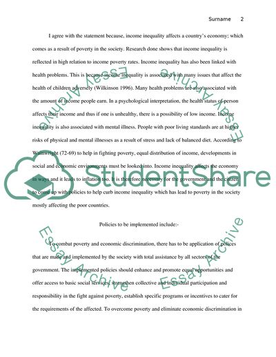 Combating Poverty through Decreasing Income Inequality