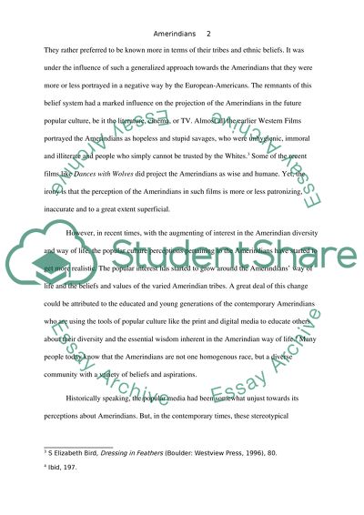 Perceptions of Amerindians in Popular Culture