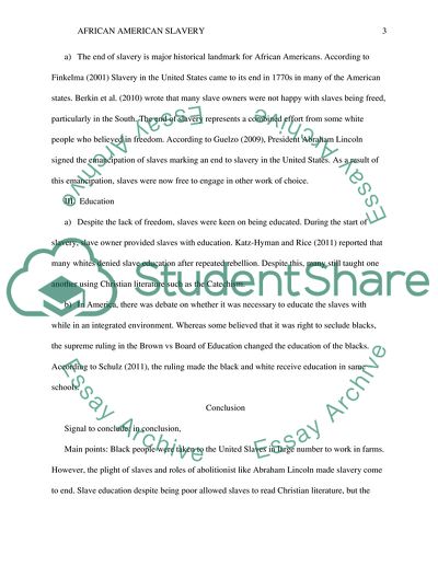 African American Slavery