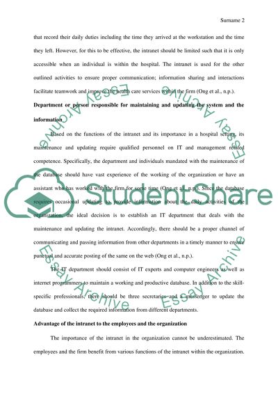 Intranet Functionality