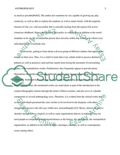 Anthropology and Human Behavior