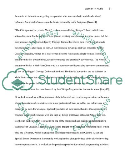 Women in Music - Gender Role