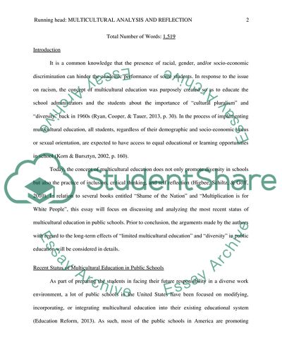 Multicultural Analysis of Education