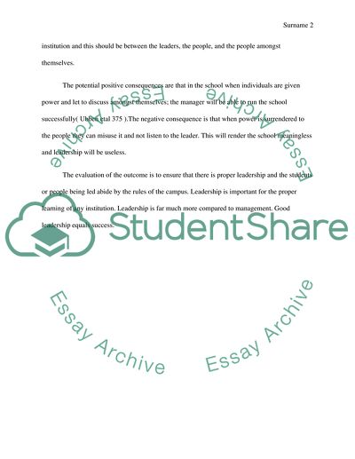 Effective Leadership into the Learning Institutions