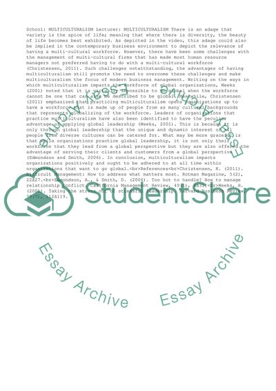 Multicultural Workforce