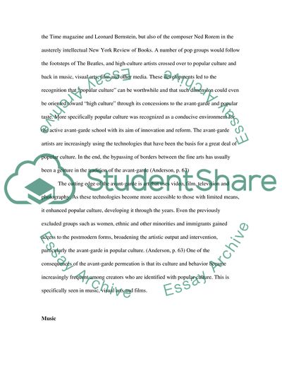 The Spirit of Avant-Garde Culture