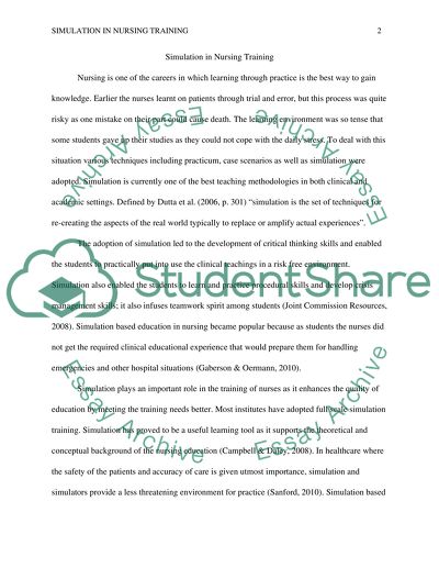 Simulation in Nursing Training