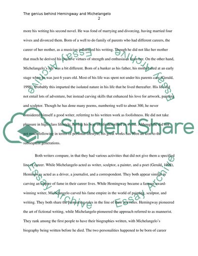 The Genius Behind Hemingway and Michelangelo