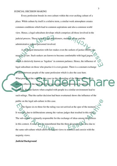 Judicial Decision Making