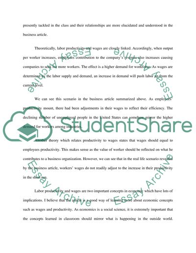 Business Article review