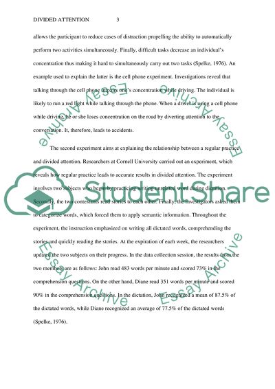 Divided Attention in Psychology