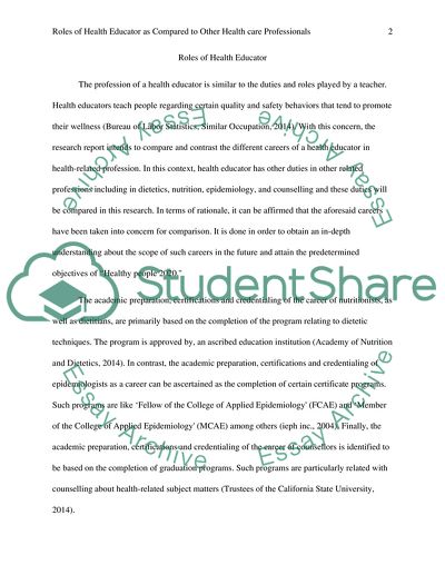 Health Care Career Report