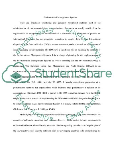 Environmental Management Practices