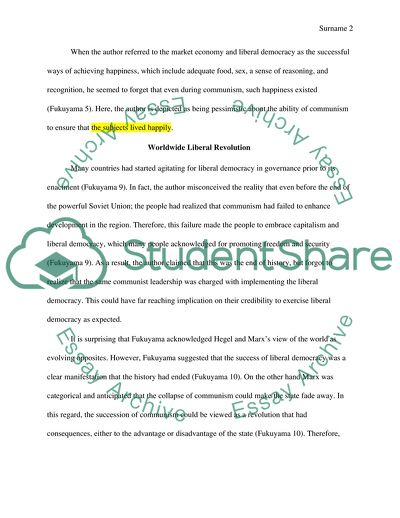 The End of History and the Last Man