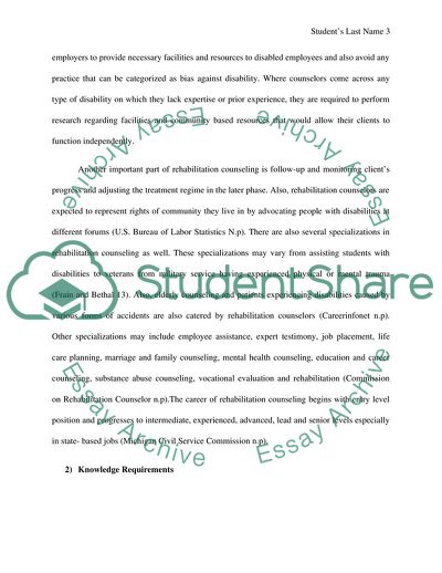 Rehabilitation Counseling: A Career Overview