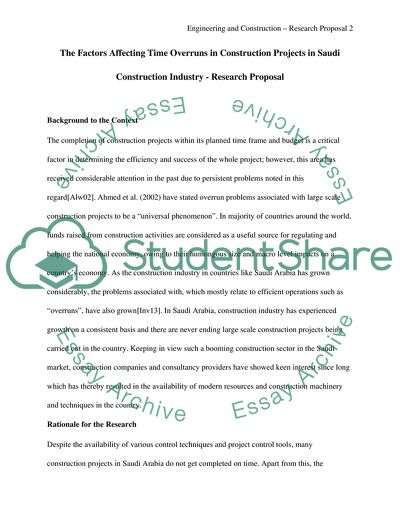 The Factors Affecting Time Overruns in Construction Projects in Saudi Construction Industry