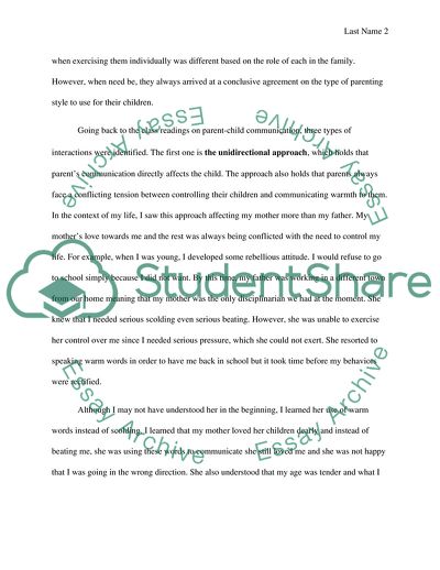 Significance of Parent-Child Communicative Interactions