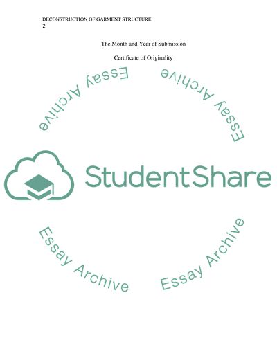 Destructiveness of garment structure