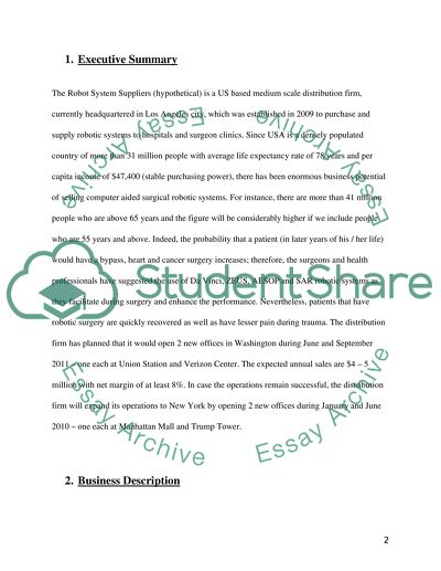 Marketing Plan for Robotic Systems