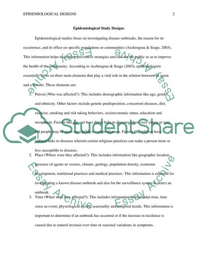 Epidemiological Study Designs