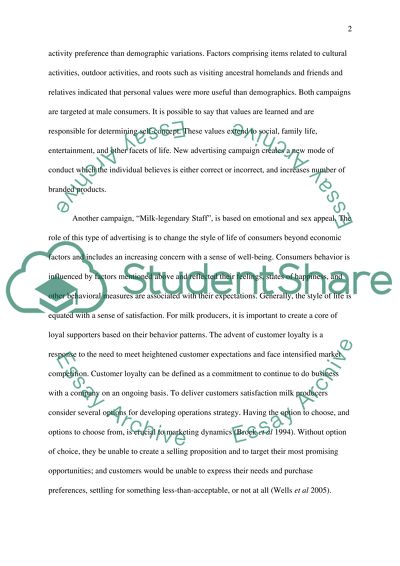 Consumer Behaviour (case study milk)