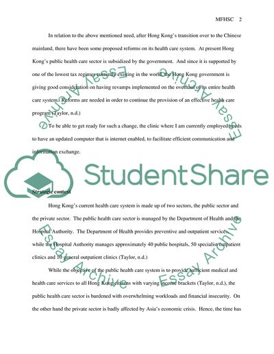 Financial Analysis of DBMS in Health and Social Care Organizations in Hong Kong