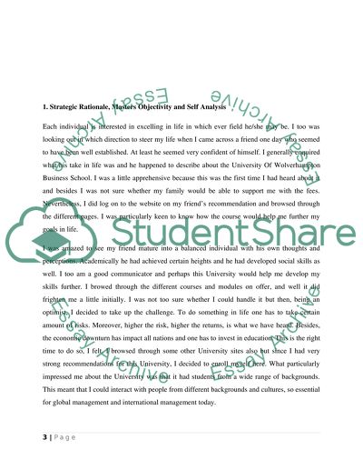 Personal masters learning and development