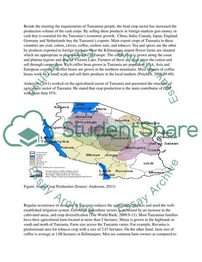 Food Security in Global Setting: Sustainable Food Plan for Tanzania