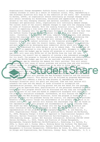 Organisational Change management