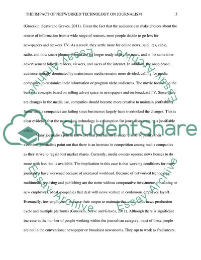 The Impact of Networked Technology on Journalism